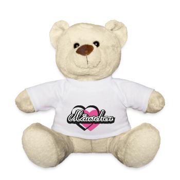 Kosename Mäuschen Herz - Teddy - Weiß - Vorne