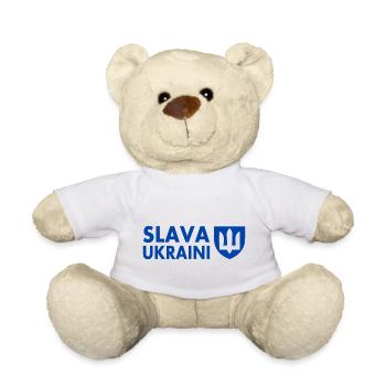 Slava ukraini - Nounours - blanc - Devant