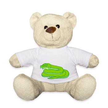 Evil Dangerous Snake Design - Teddy Bear - white - Front