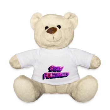 Stay focused - stay focused - Teddy Bear - white - Front