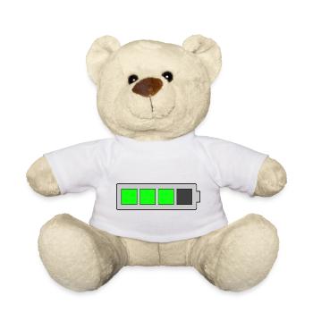 Batterien voll / leer - Teddy - Weiß - Vorne