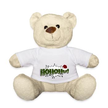 HoHoHo! Style bande dessinée Bubble Graffiti Lettrage - Nounours - blanc - Devant