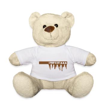 Je fais beaucoup caca - Nounours - blanc - Devant