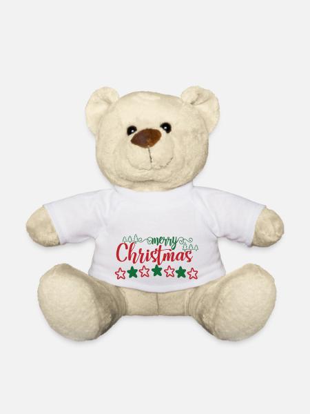 Merry Christmas - Teddy - Weiß