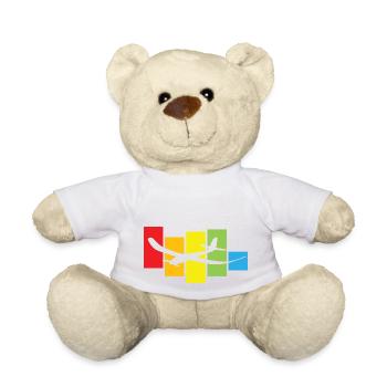 Farbenfrohes Flugzeug - Teddy - Weiß - Vorne
