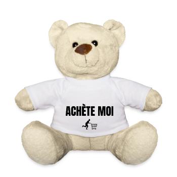 Achète moi idée humour - Nounours - blanc - Devant