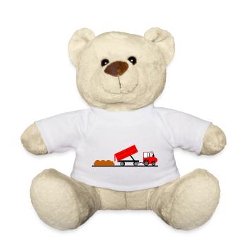 Tractor - Teddy Bear - white - Front