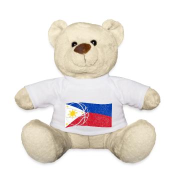 Philippines Filipino Flag Basketball I Gift - Teddy Bear - white - Front
