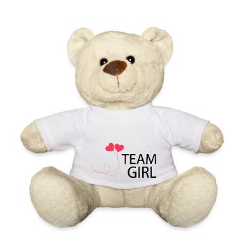 Pregnancy Baby shower Babyshower Boy Girl - Teddy Bear - white - Front