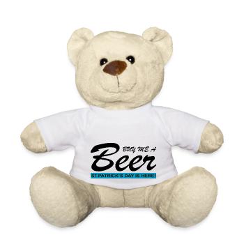 Bier Wein Whiskey Schnaps Alkohol - Teddy - Weiß - Vorne