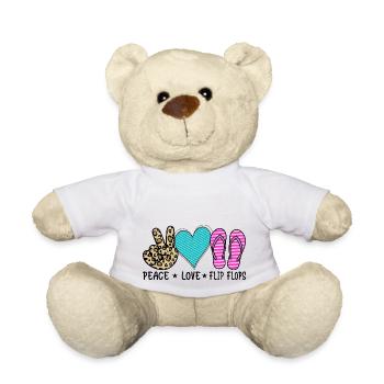 Peace Love - Teddy - Weiß - Vorne