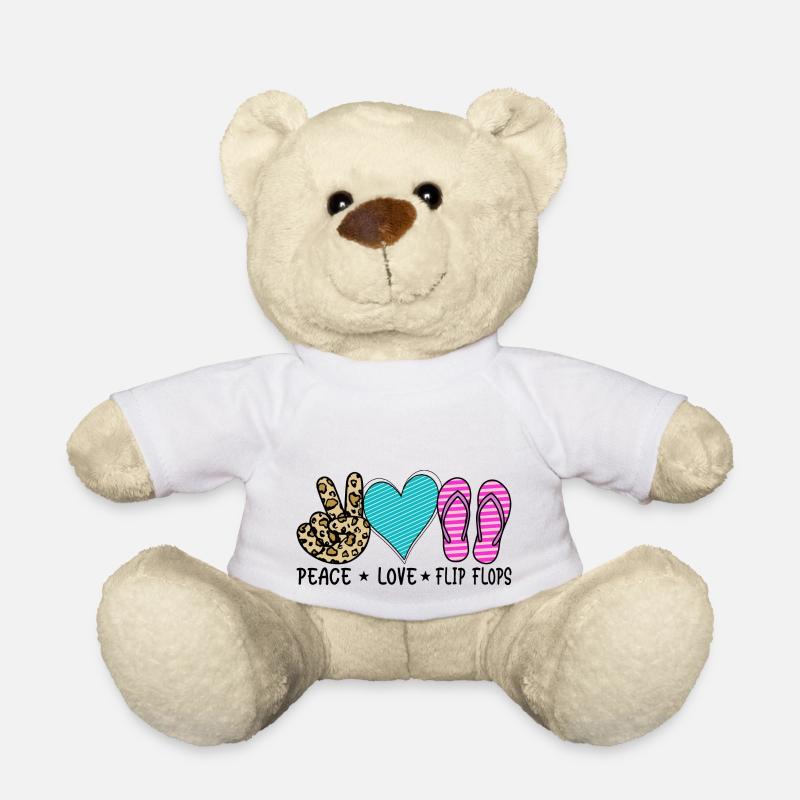 Peace Love - Teddy - Weiß