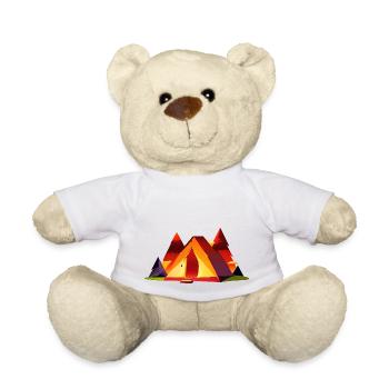 Caravan Camping Motorhome Gift Camp Camping - Teddy Bear - white - Front