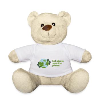 Eat plants save the planet - Vegan - Teddy - Weiß - Vorne