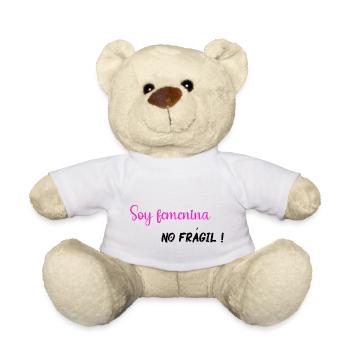 Soy femenina, no frágil - PNK BLK - Nounours - blanc - Devant
