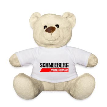 Schneeberg Erzgebirge Meine Heimat - Teddy - Weiß - Vorne