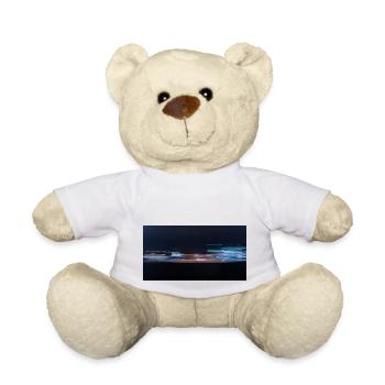 At night on the highway in Berlin - Teddy Bear - white - Front