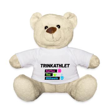 Trinkathlet schwarz - Teddy - Weiß - Vorne
