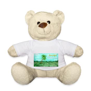 Vietnam Viet Bauern Reisfeld Flagge I Geschenk - Teddy - Weiß - Vorne