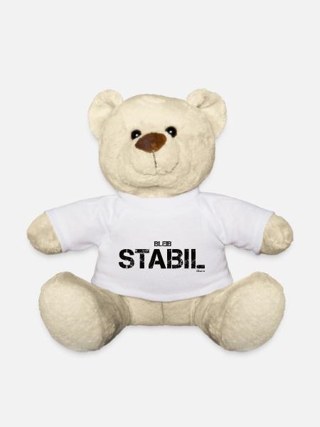 Bleib stabil (schwarz) - Teddy - Weiß