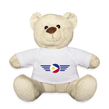 T-shirt de conception de style philippin - Nounours - blanc - Devant
