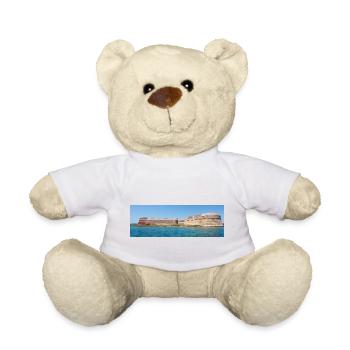St. Nicholas' Fortress (Tvrđava sv. Nikole) in the - Teddy Bear - white - Front
