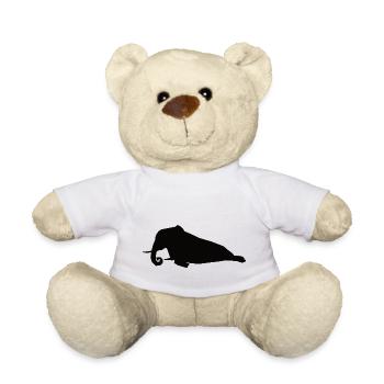 Proboscis - éléphant de mer et trompe - Nounours - blanc - Devant