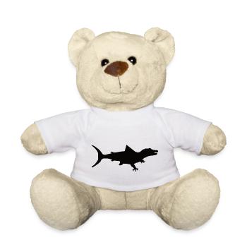 Crocodile shark fusion of shark and crocodile - mythical creatures - Teddy Bear - white - Front