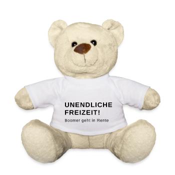 Unendliche Freizeit, Boomer geht in Rente - Teddy - Weiß - Vorne