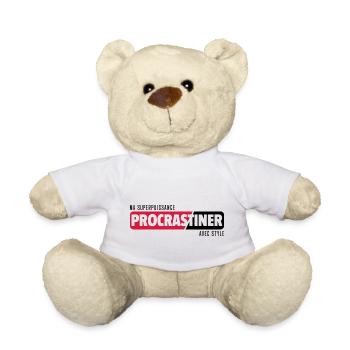 Ma superpuissance ? Procrastiner avec style - Nounours - blanc - Devant