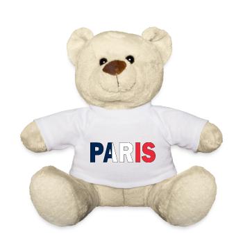 Paris aux couleurs nationales - Nounours - blanc - Devant