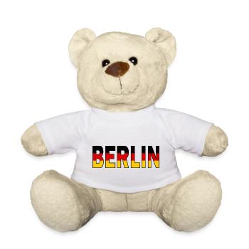 Berlin aux couleurs nationales - Nounours - blanc - Devant