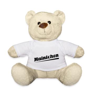 Hainichen - Conception de texte avec des noms de villes - Nounours - blanc - Devant