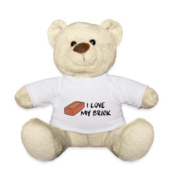 I Love My Brick - Father Jack - Teddy Bear - white - Front