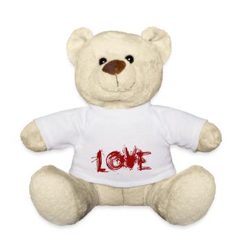LOVE yes - white background - Teddy Bear - white - Front