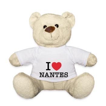 Ich liebe Nantes | Nantes | I Herz Nantes | Frankreich - Teddy - Weiß - Vorne