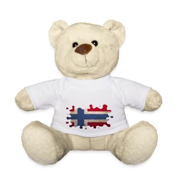 Norway Norway Flag Scandinavia Norden Tor Viking - Teddy Bear - white - Front