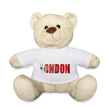 London - Teddy Bear - white - Front