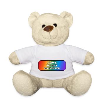 I love my gay daughter - Teddy Bear - white - Front
