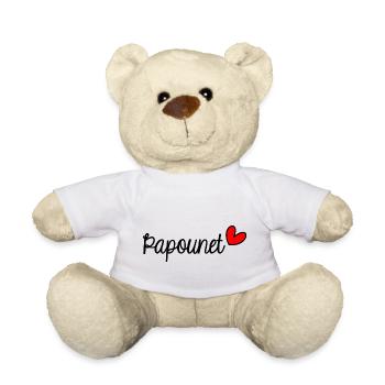PAPOUNET. PAPA. VATERTAG. FROHER VATERTAG - Teddy - Weiß - Vorne