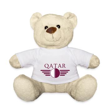 I love Qatar, elegance style design - Teddy Bear - white - Front