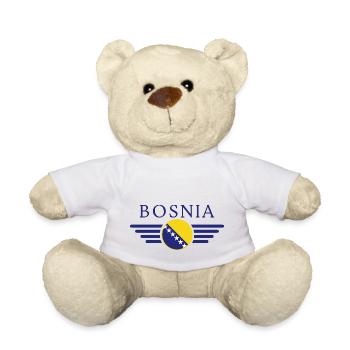 I Love Bosnia, Elegance Style Design T-Shirt - Teddy Bear - white - Front