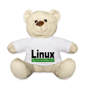 Linux Computer Computerarbeit witzige Sprüche Nerd - Teddy - Weiß - Vorne