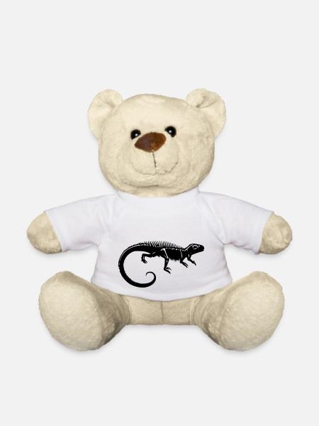 Dinosaur Fossil - Teddy Bear - white