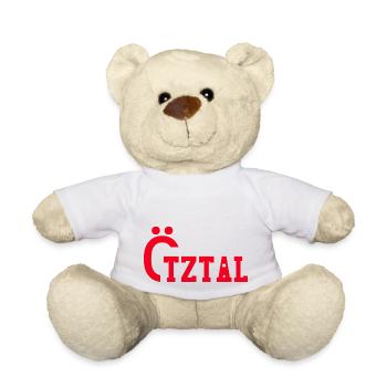 Texte rouge Ötztal - Nounours - blanc - Devant