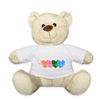 Infirmière - Infirmière - Battement de coeur - Nounours - blanc - Devant