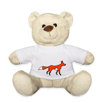 Renard roux forêt animal intelligent mignon chien sauvage - Nounours - blanc - Devant