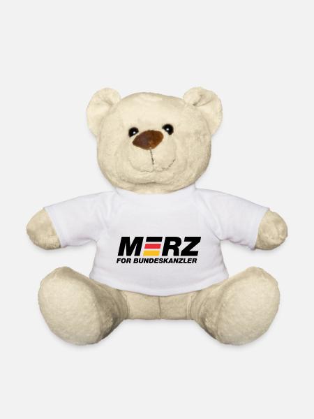 Merz for Bundeskanzler - Kanzler - Kanzlerkandidat - Teddy - Weiß