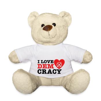 I Love Democracy - Teddy - Weiß - Vorne