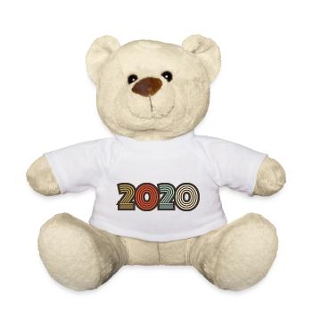 2020 retro vintage - Teddy Bear - white - Front